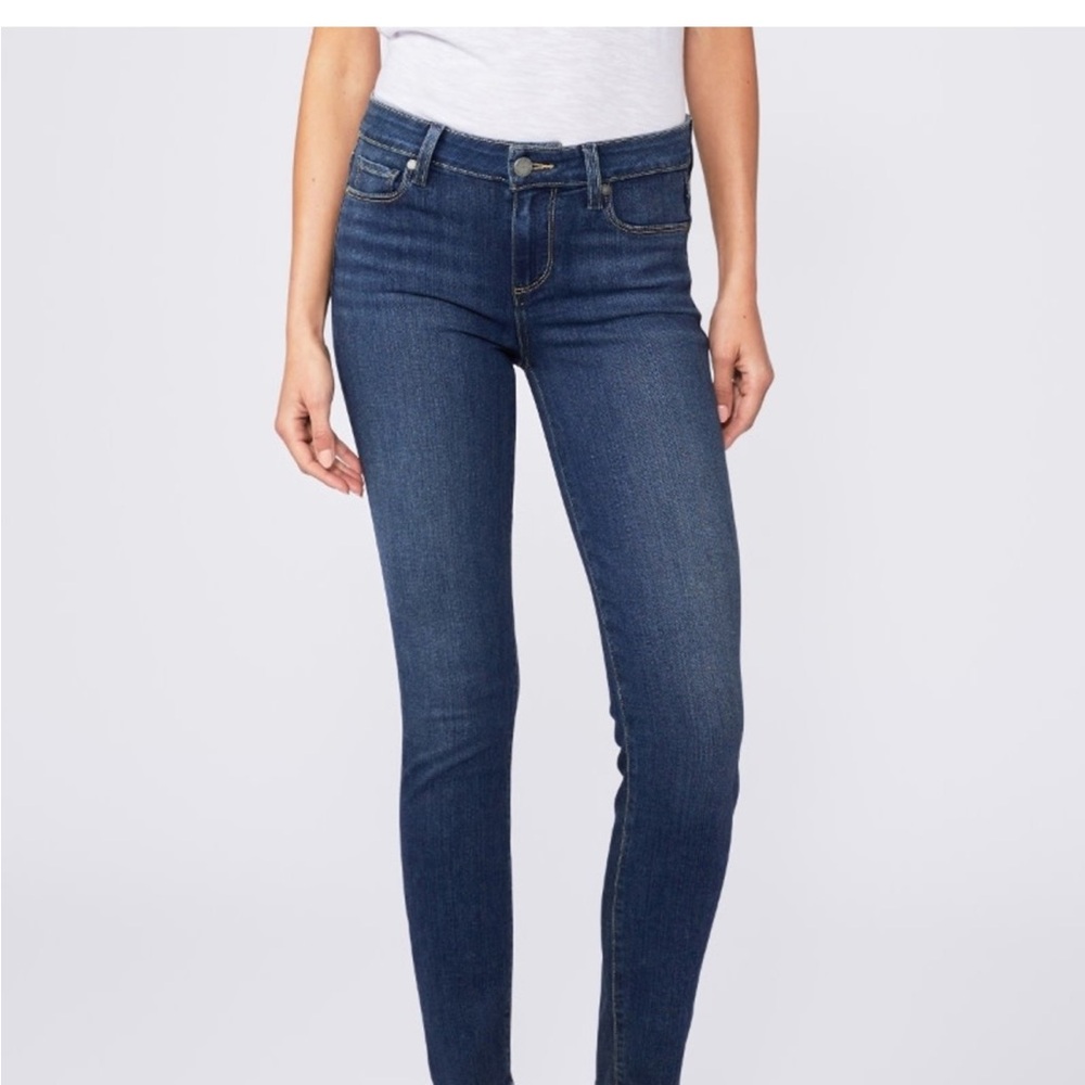 PAIGE Verdugo Mid Rise Ankle Skinny Jeans in Nottingham